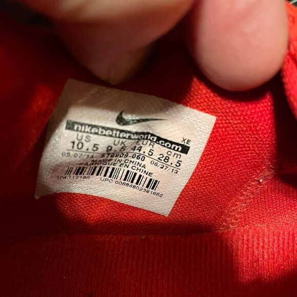 Excellent NIKE Fingertrap Trainer 5.0 Black University Red Men 10.5 US 44.5 EUR - Picture 7 of 11